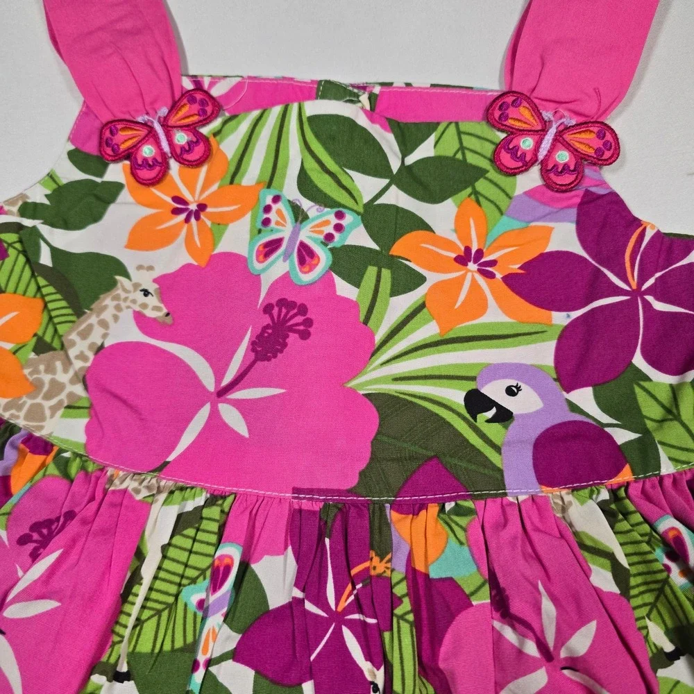 Gymboree Tropical Giraffe Dress Hat Set Girls 2T NWT Summer Vacation Outfit